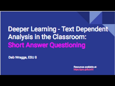 TDA Short Answer Response - YouTube