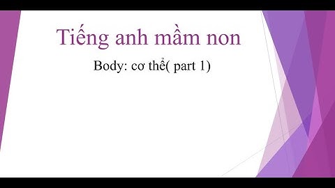 Tiếng anh mầm non- Body- Cơ thể
