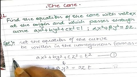 The Cone and Cylinder | B Sc 1 year | problem #1