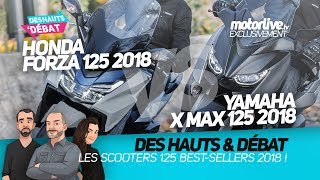 Duel Yamaha Xmax 125 2018 vs Honda Forza 2017 DES HAUTS & DÉBAT