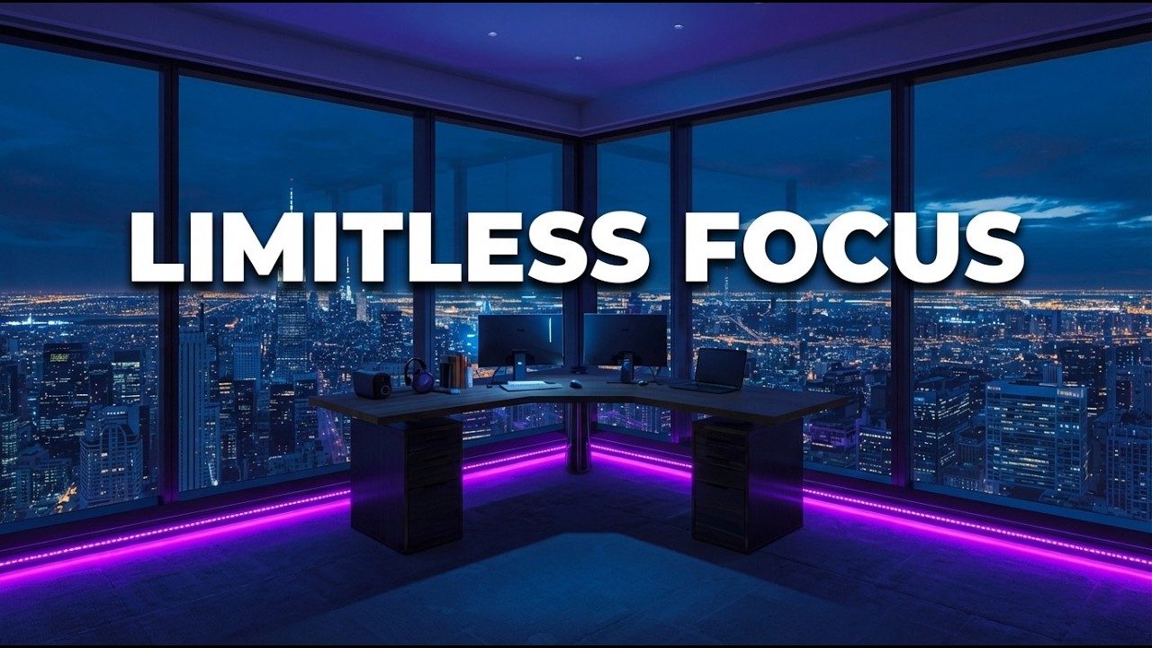 2 Hours Deep Work Focus Music  - Midnight Office - FocusMind