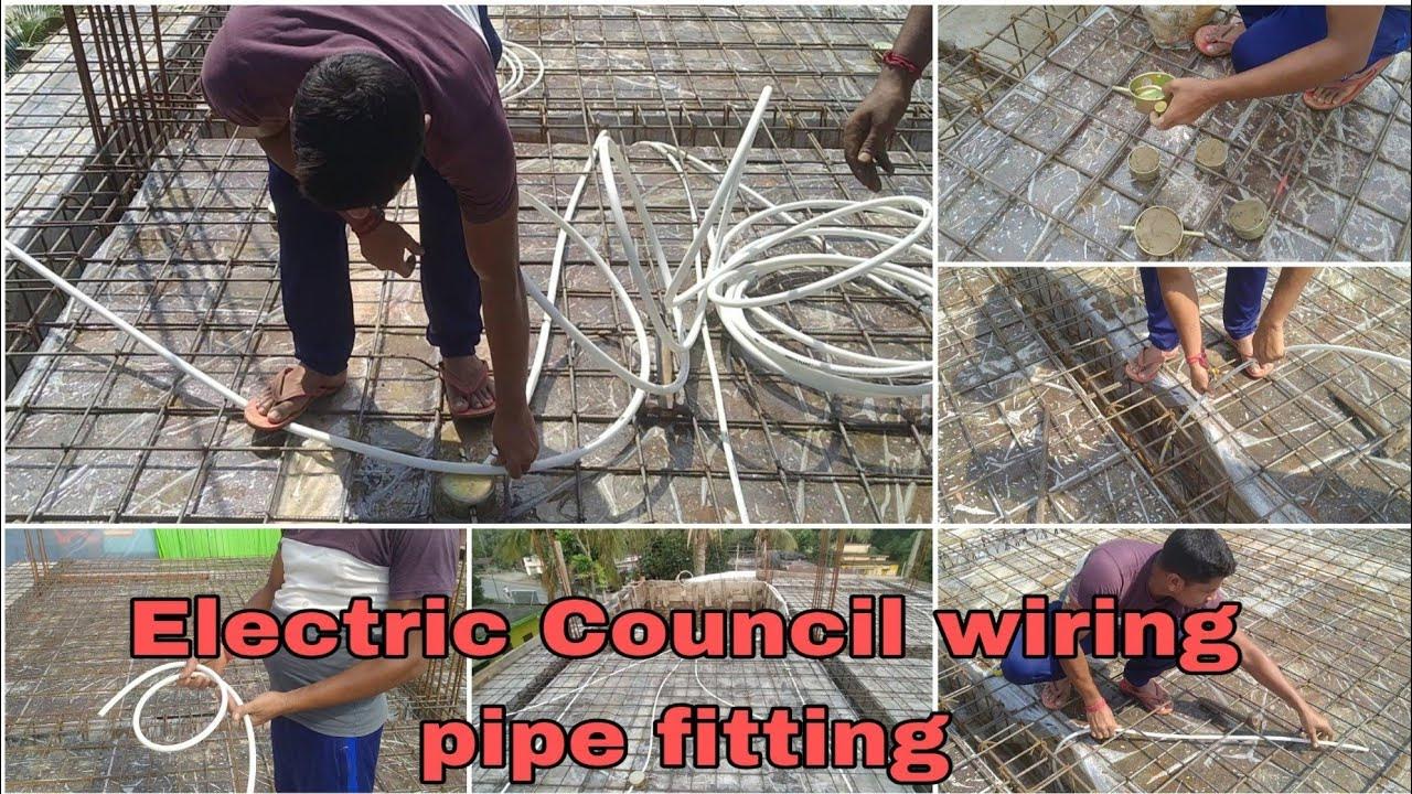 Electric pipe fitting in slab Electric Council wiring pipe fitting