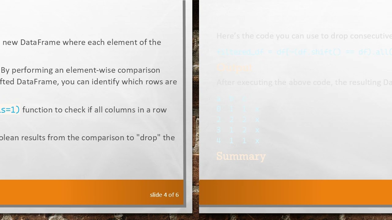 How to Drop Consecutive Duplicates from a Pandas DataFrame