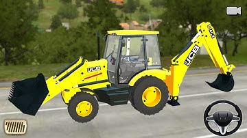 JCB Backhoe Loader Driving - Bus Simulator Indonesia #21 - Android Gameplay