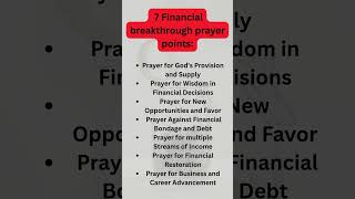 7 Financial Breakthrough Prayer Points prayer shorts