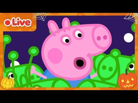 🔴 LIVE! HALLOWEEN With George Pig 👻 Trick Or Treat! 🎃 Peppa Pig FULL EPISODES | Kids Cartoons
