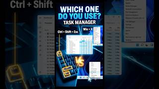 How Do You Open Task Manager? 🤔 Win+X, Right-Click, or Ctrl+Shift+Esc #shorts