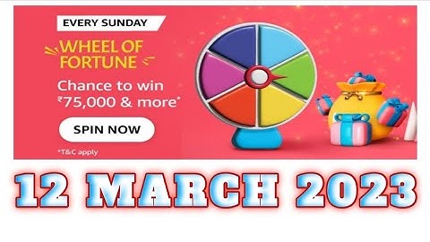 Amazon Funzone Every Sunday Weel of Fortune Quiz Answers Today|12 March 2023|@DailyQuizTime