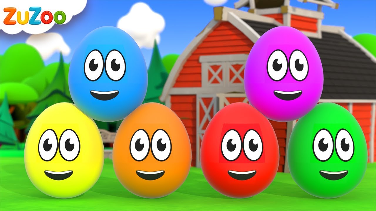 Learning Colors and Numbers Song | Colorful Eggs on the Farm | ZuZoo Nursery Rhymes & Kids Songs