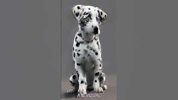 AI turn Cute Dalmatian Puppies into Art
