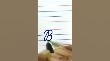 How to write letter B in cursive handwriting 😍 #shorts #calligraphy #cursive