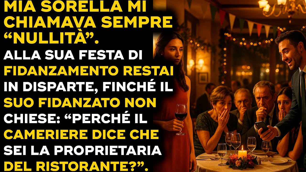 Alla festa di fidanzamento mia sorella scoprì chi ero davvero...