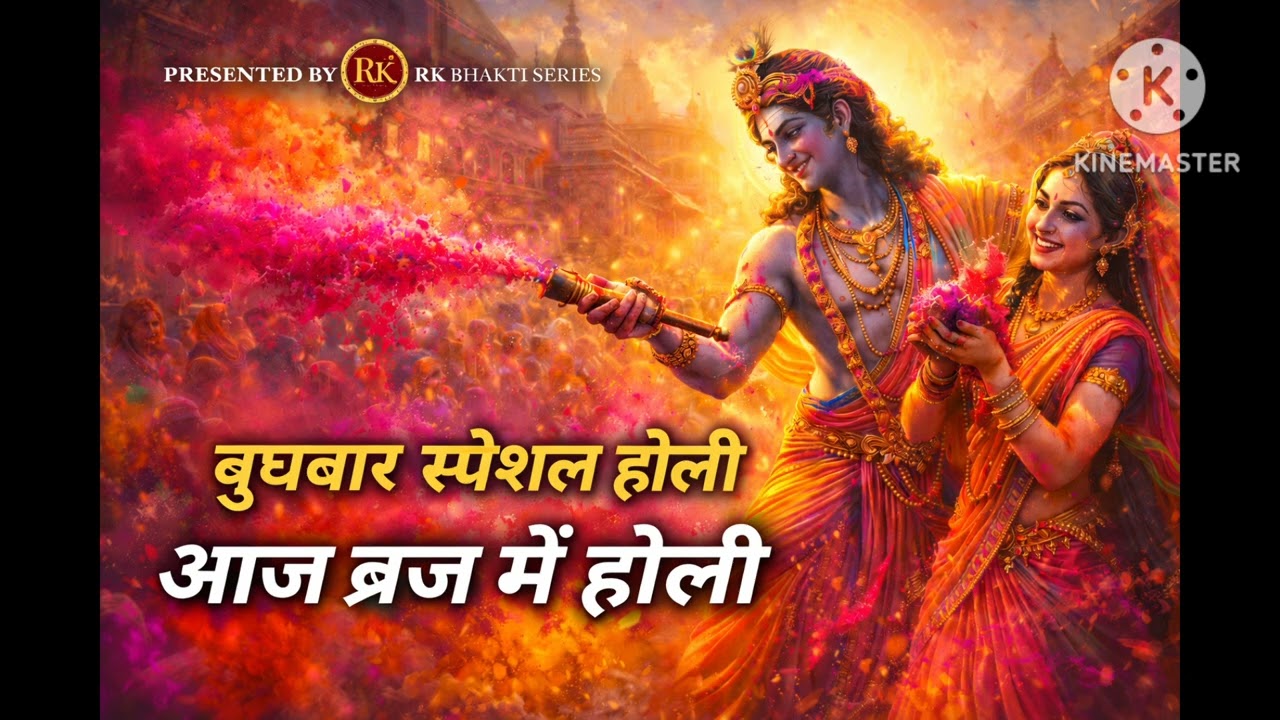 आज बुधवार ब्रज में होली 🌈 | Krishna Holi Bhajan 2026 | Holi Special | RK Bhakti Series