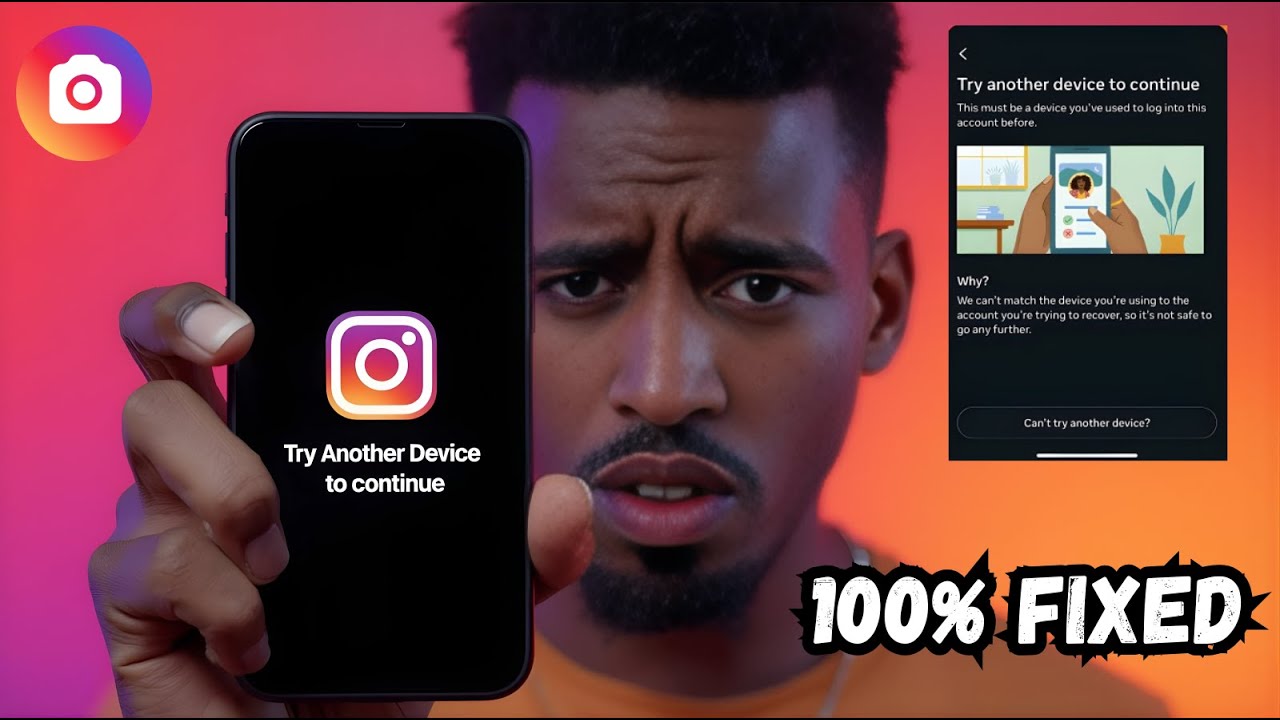 Решение проблемы с функцией «Попробуйте продолжить на другом устройстве» в Instagram | Работает н...
