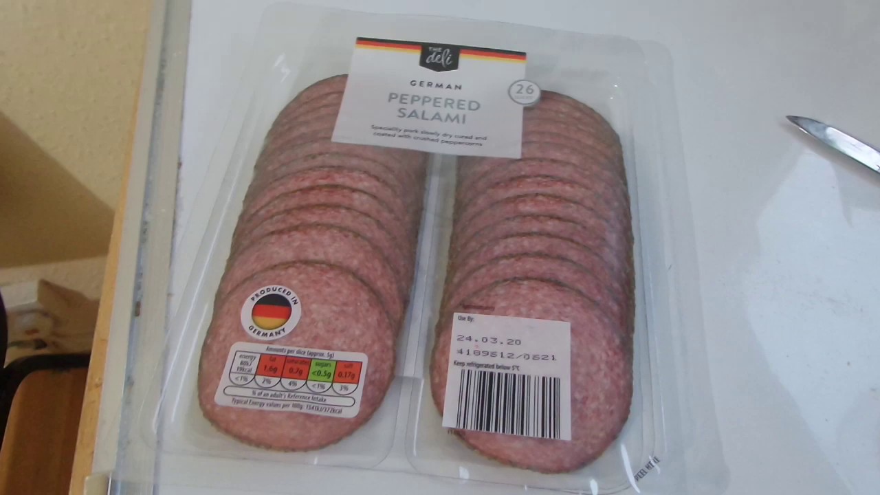i ALDI the deli German Peppered Salami sausage Салями с перцем колбаса