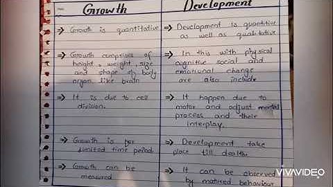 Difference between Growth and development