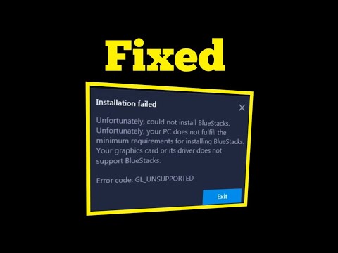 Fixed! BlueStacks 4/5  gl unsupported error