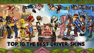 ?TOP 10 THE BEST DRIVER SKIN IN HILL CLIMB RACING 2