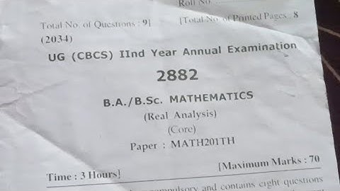 math 201bsc  2nd year question paper  hpu|Real Analysis| 2024