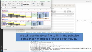 Python AhpAnpLib Tutorials 3-2a: Eliciting Judgments using an Excel template