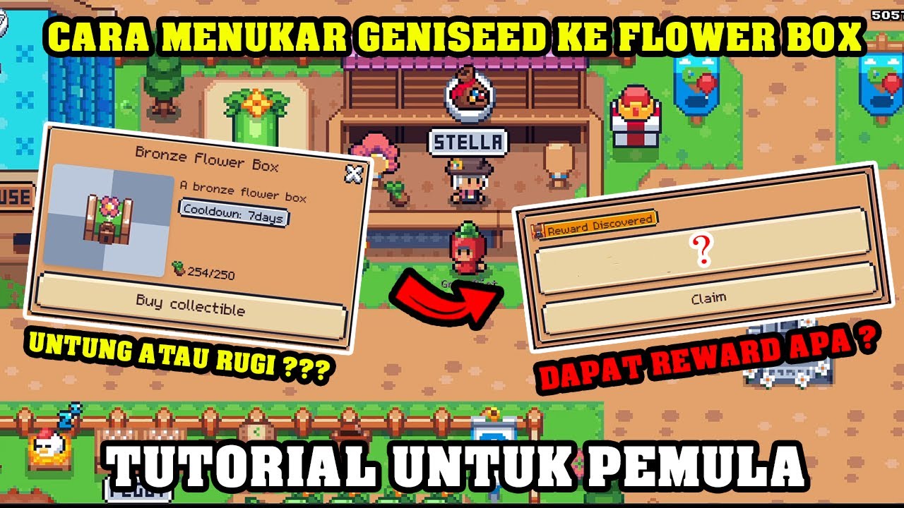 CARA MENUKAR GENISEED KE FLOWER BOX DI GAME PENGHASIL UANG ANDROID/PC SUNFLOWER LAND #14