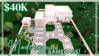 40K! BLOXBURG:  Modern Family Housebuild **NO GAMEPASS** BloxburgBuild Tutorial!!!!
