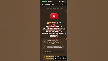 THE TOP CRYPTO ANALYSTS HELPING YOU TURN DATA INTO DOLLARS! | PART 4 OF 5 I MEMEFI New Video Code