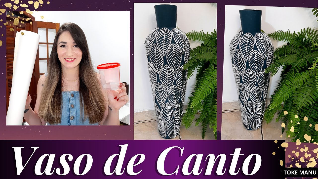 DIY Como Fazer Vaso de Canto com Bexiga/ How to make a Corner Vase with Balloon