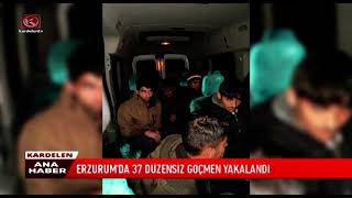 Erzurumda 37 Düzensi̇z Göçmen Yakalandi