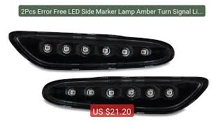2pcs Error Free Led Side Marker Ldan Amber Turn Signal Ligh  Top Pick 2026  Unbeatable Price