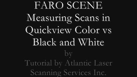 FARO SCENE Color vs Non Color Scan Data