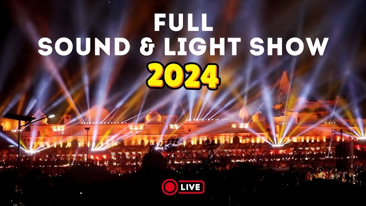 🔴LIVE: 2024 Full Laser Light Show Ayodhya | Deepotsav Ayodhya 2024 Laser Show