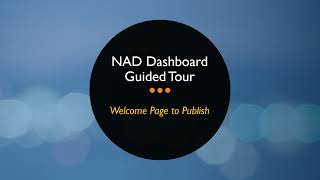 NAD Dashboard Guide Tour screenshot 4
