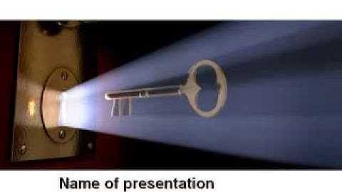 Keyhole With Light Beam PowerPoint Template by PoweredTemplate.com