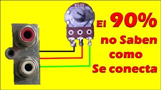 Como se conecta un potenciometro doble con entrada RCA