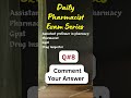 Daily Pharma Exam Series 💊 | Q8 | #PharmaShorts