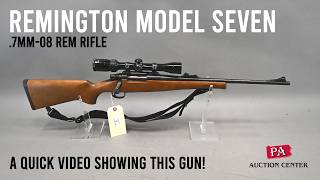 4 Remington Model Seven .7mm-08 Rem Rifle - A Quick Video in our Photo Booth