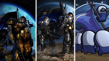 StarCraft Original vs Rematered vs Cartooned - Intro + Victory + Defeat Screen Artwork Comparison
