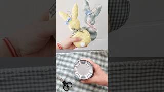 Cute Bunny Decorations 🐰 #easterbunnydiy #sewing #fabricscraps #shorts #tutorial #eastergift