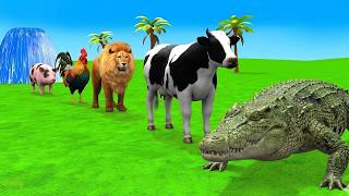 Worst Evolution Simulator Mod: The Cursed Crocodile, Cow &amp; Lion Glitch 🧬🐊🐄🦁 | Slide Animal World