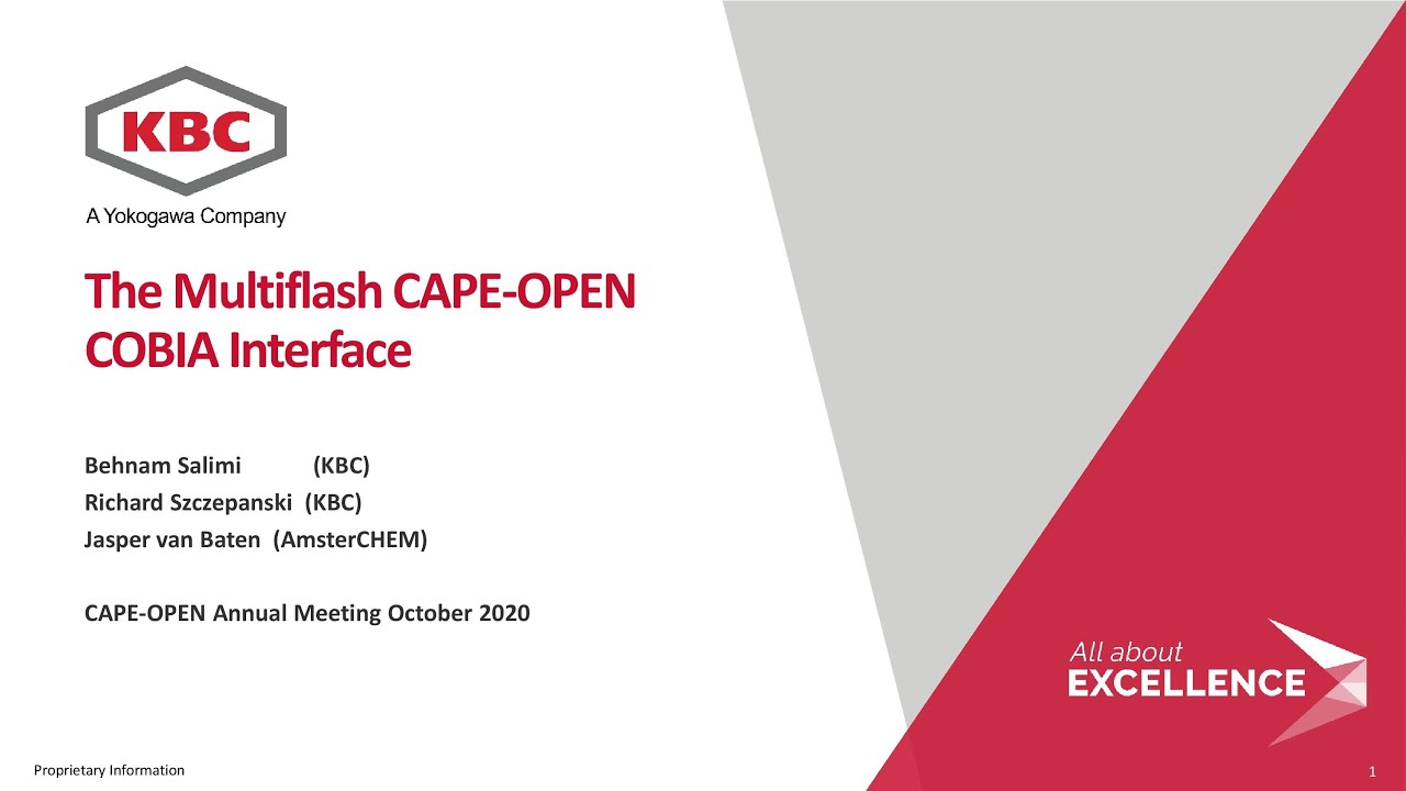 The Multiflash CAPE-OPEN COBIA Interface