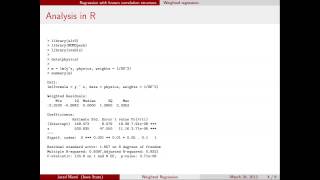 Weighted regression from a Bayesian perspective
