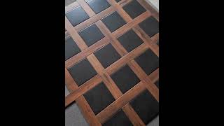 Satisfying Basket Weave Floor Installation | Wood + Stone Pattern
