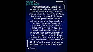 Automapped Outlook calendars feature to launch after an 18‑month delay
