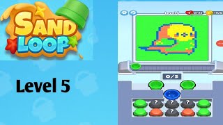 Sand loop level  5 solution and walkthrough for gameplay 