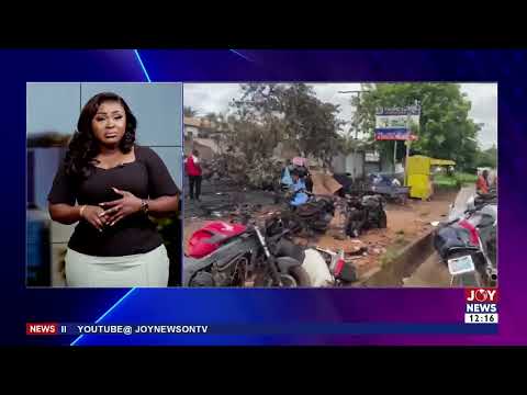 Fire destroys over 100 motorcycles and shops at Mempeasem in Kumasi