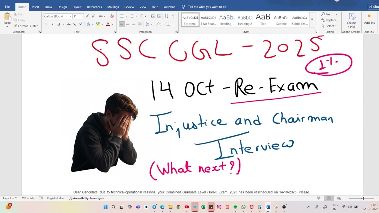 14 October 2025 SSC CGL RE-EXAM / SSC CGL 2025 RE SCHEDULE / SSC CGL  2025 INJUSCTICE / MALPRACTICE