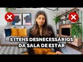 5 Itens DESNECESSÁRIOS na Decoração da Sala de Estar