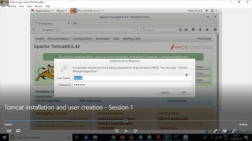 Tomcat Installation and User Creation on  - Session 1