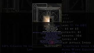 Infinity Two Hand Runewords for Warlock #diablo2resurrectedbuild